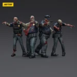 Zombie Dark Source Action Figures – Male Police 4-Pack 8 cm 5