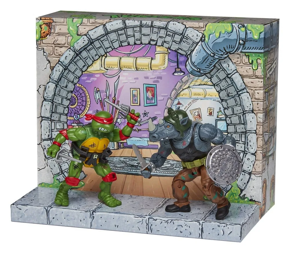 TMNT Action Figure Set – Remastered Raphael vs. Rocksteady