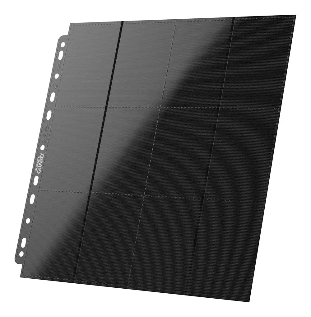 Ultimate Guard Binder Pages – 24-Pocket QuadRow Black 10-Pack 4
