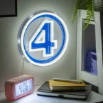 Fantastic Four LED-wandlamp – Logo in neonstijl 24 cm 3