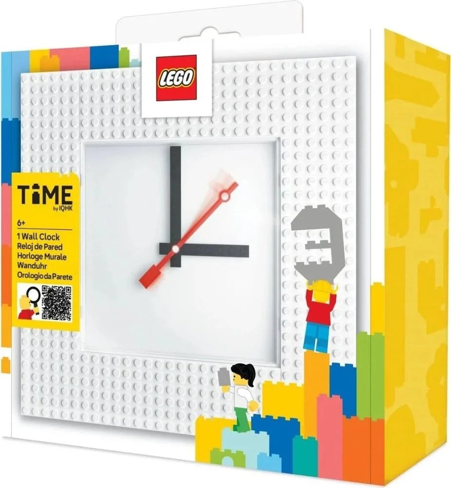 LEGO Wall Clock – Time by IQHK White 3