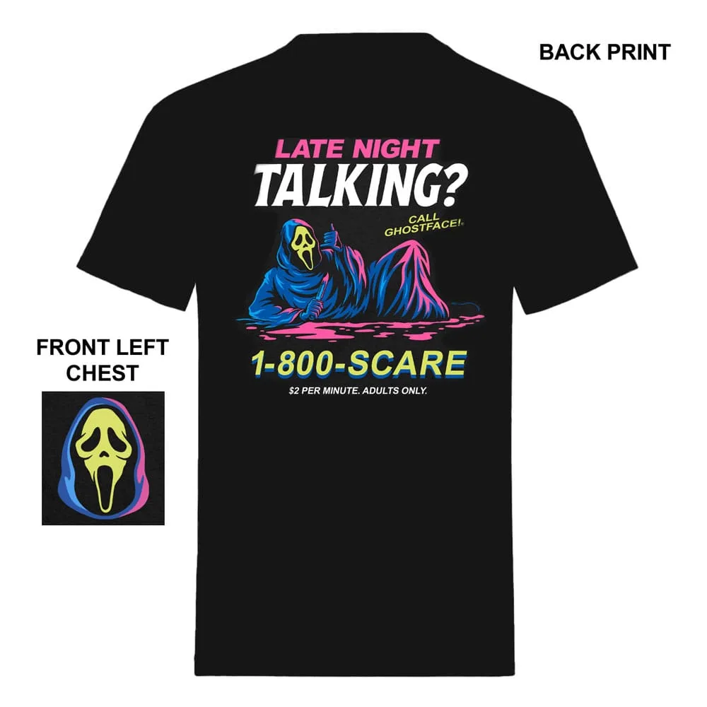 Scream T-Shirt – Ghost Face Late Night Talking Size M