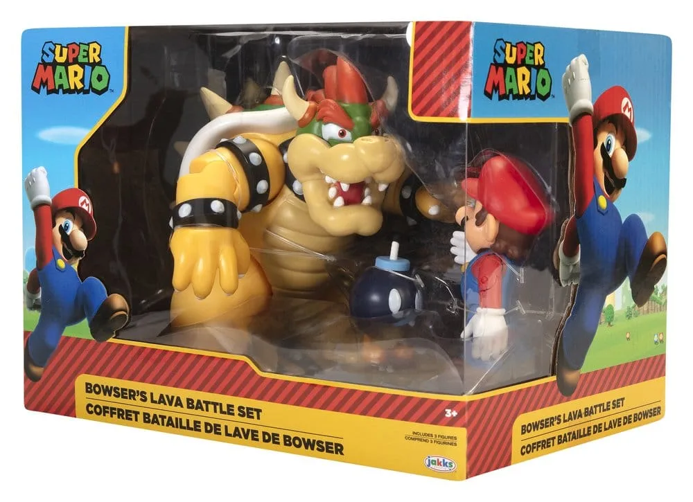Super Mario actiefiguren – Mario vs Bowser Lava Battle 6–15 cm 4