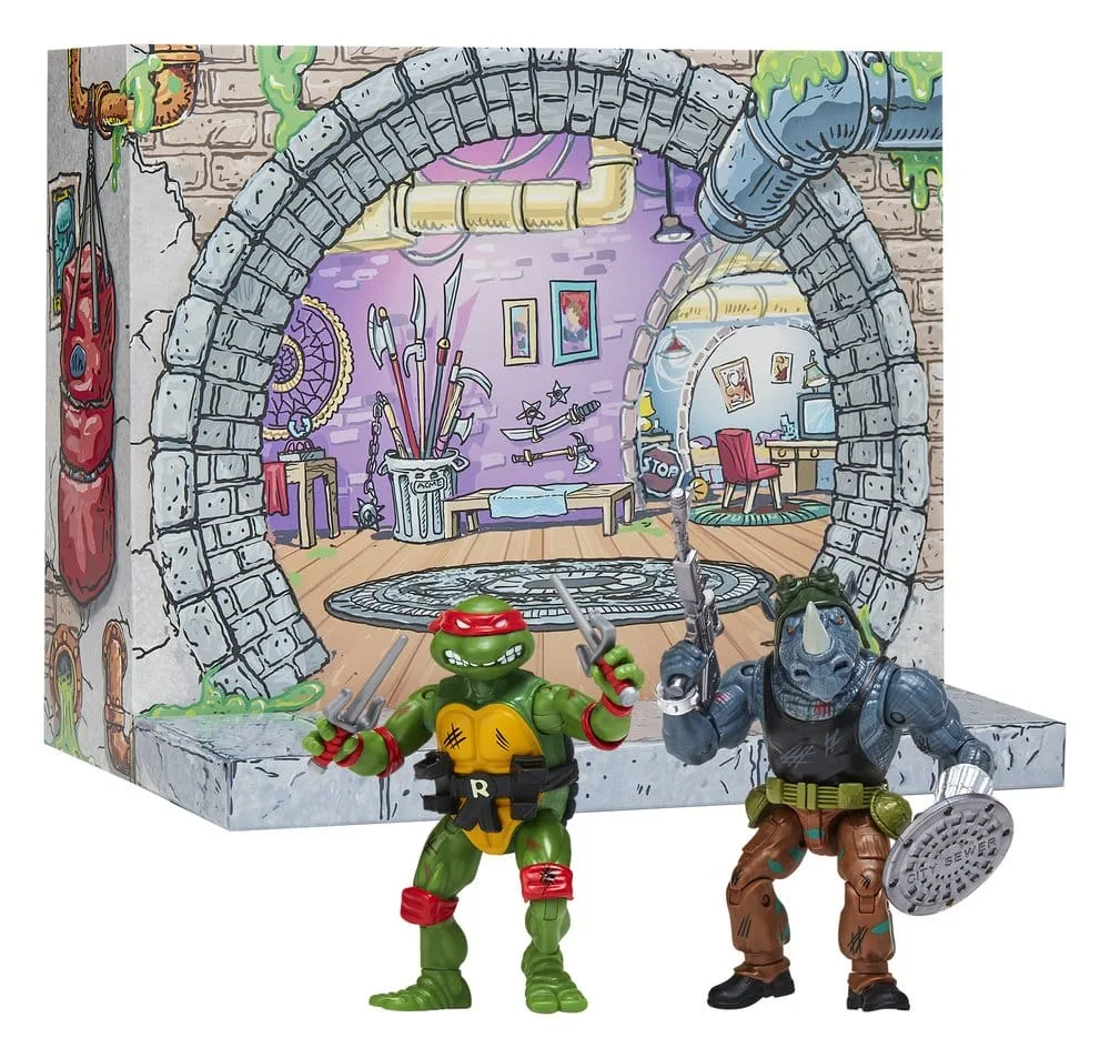 TMNT Action Figure Set – Remastered Raphael vs. Rocksteady 2