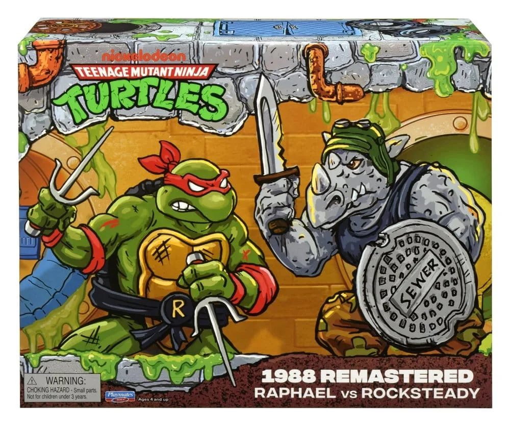 TMNT Action Figure Set – Remastered Raphael vs. Rocksteady 9