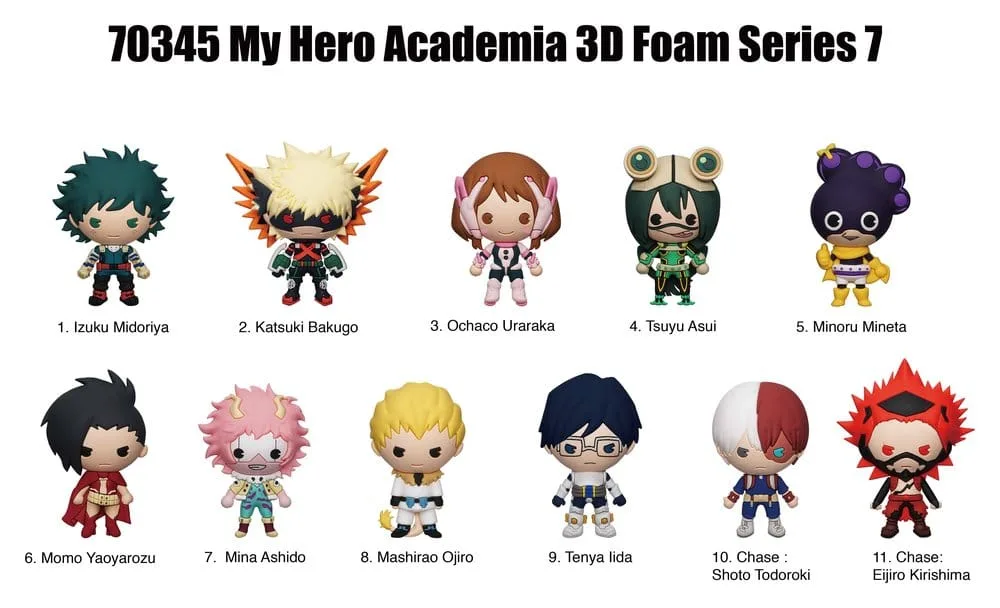 My Hero Academia Bag Clips – Series 7 Display of 24 2