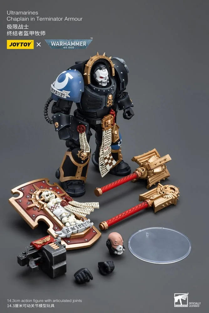 Warhammer 40k Action Figure – Ultramarines Chaplain 1/18 12 cm 3