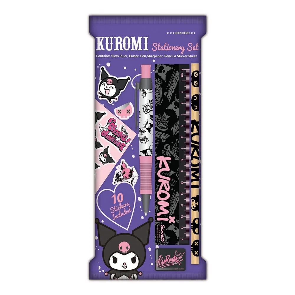Sanrio Stationery Set – Kuromi 6 Pieces