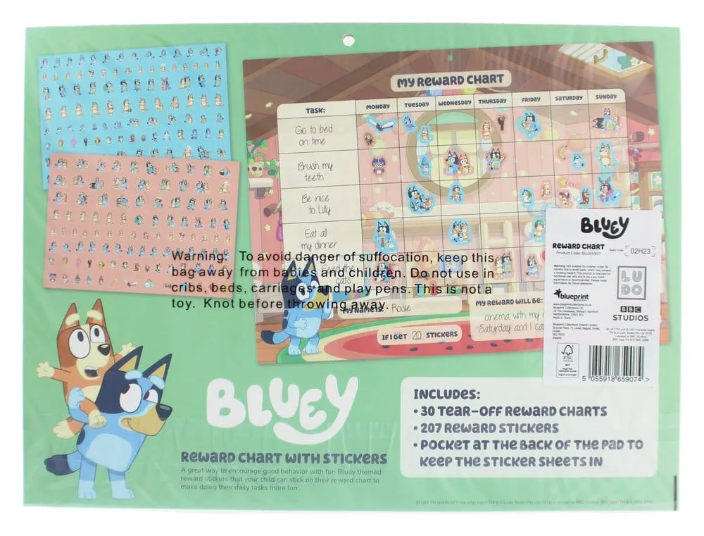 Bluey Reward Chart Set – 30 Charts and 207 Stickers 3