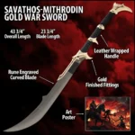 Kit Rae Sword Replica – Savathos-Mithrodin Gold Version 111 cm 3
