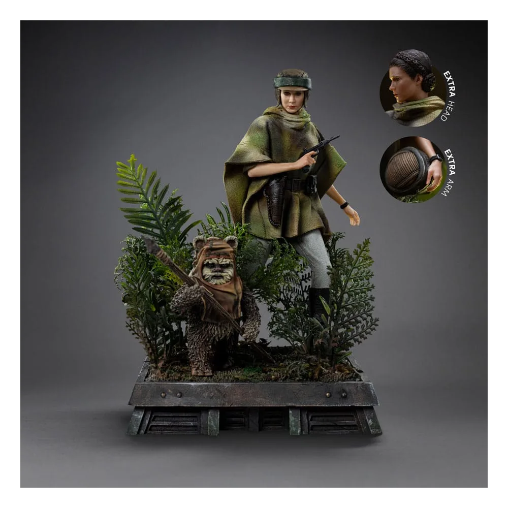 Star Wars Episode VI Statue – Art Scale Leia and Wicket 21 cm