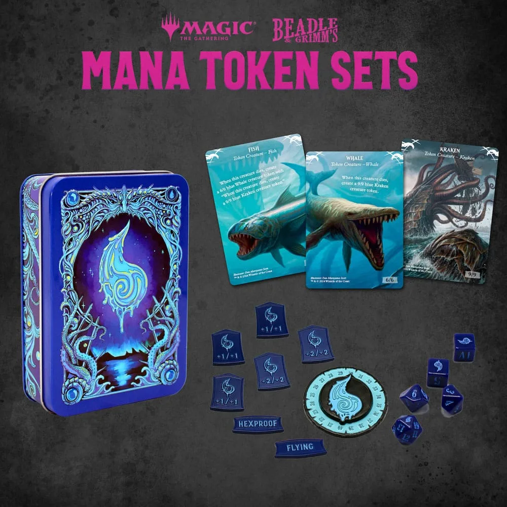 Magic the Gathering Dice and Token Pack – Blue Mana