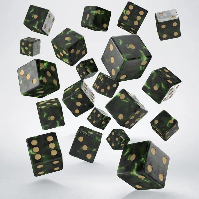 Q Workshop Dice Set – Green D6 Full Pack 20-Piece 16 mm 4