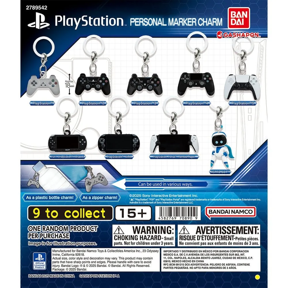 PlayStation Keyrings – Personal Marker Charm Blind Box Display 24