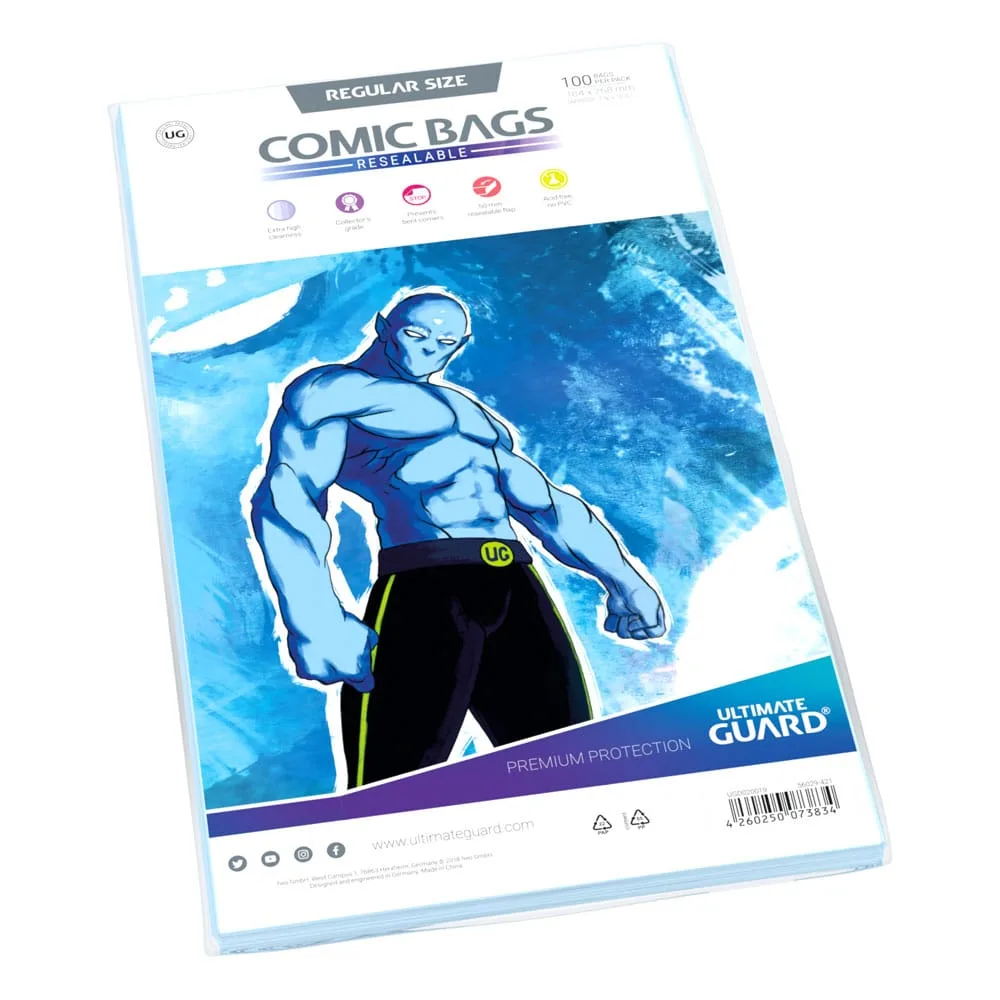 Ultimate Guard Comic Bags – Resealable Regular Size 100 Pack 2