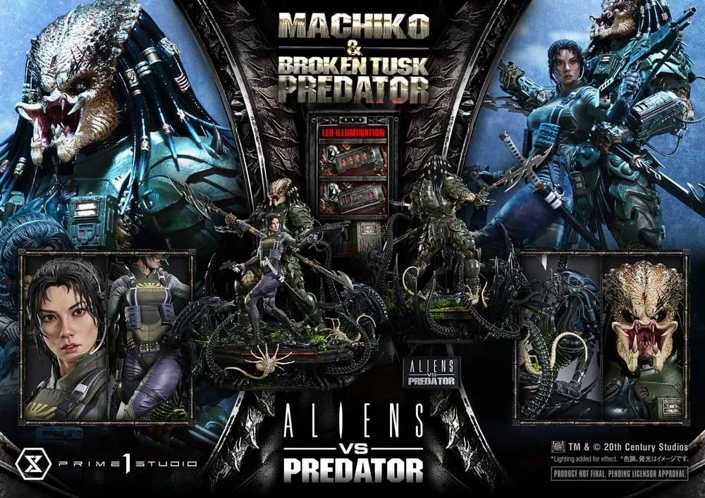 Aliens vs. Predator Statue – Machiko & Broken Tusk 79 cm 6