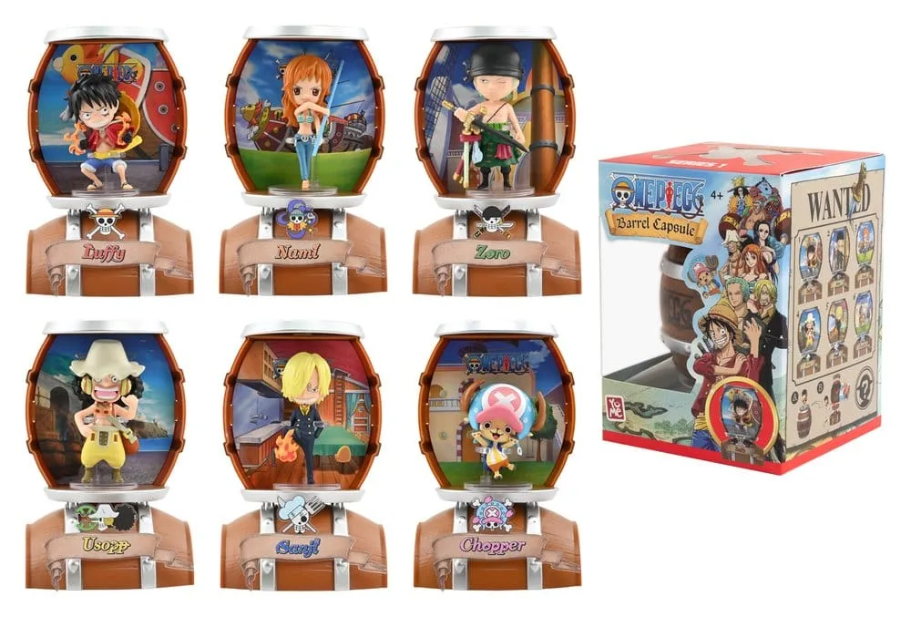 One Piece Mini Figures – Barrel Capsule 6-Box Display 9 cm