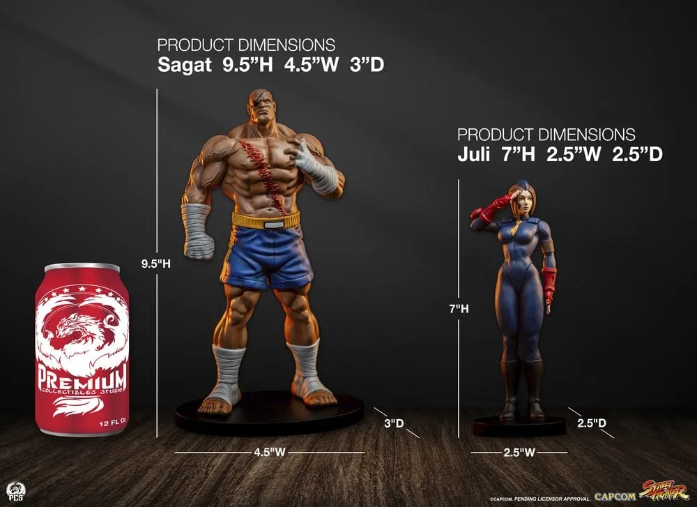 Street Fighter Statue Set – Street Jam Sagat and Juli 1/10 24 cm 25