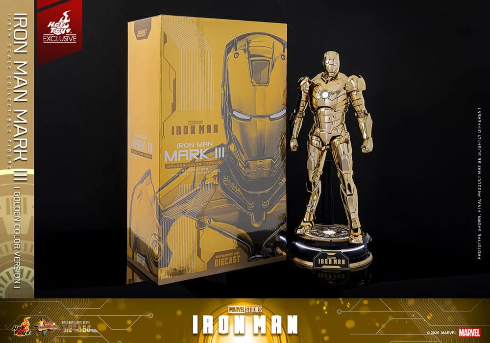 Iron Man Action Figure – Mark III Gold Version 1/6 33 cm 16