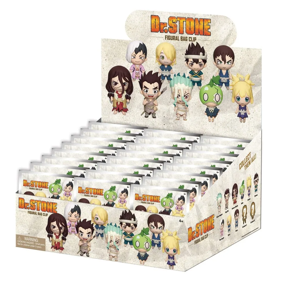 Dr. Stone PVC Bag Clips – Series 1 Display of 24 2