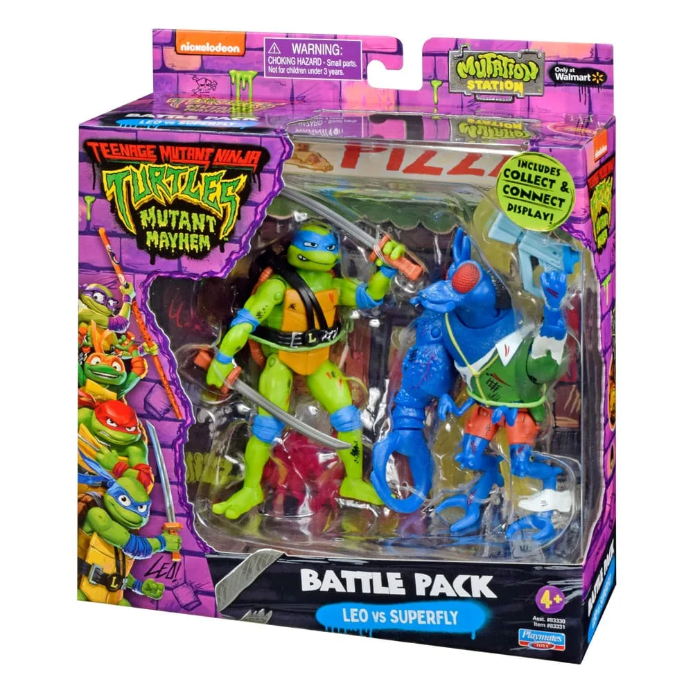TMNT Action Figures – Leonardo vs Super Fly 2-Pack 11 cm 2