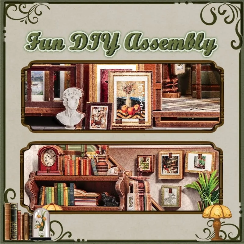 CuteBee Miniature House Model Kit – Gallery Bookstore 20 x 16 cm 11