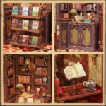 CuteBee book nook bouwpakket – Owl Bookstore 17 x 12 cm 12