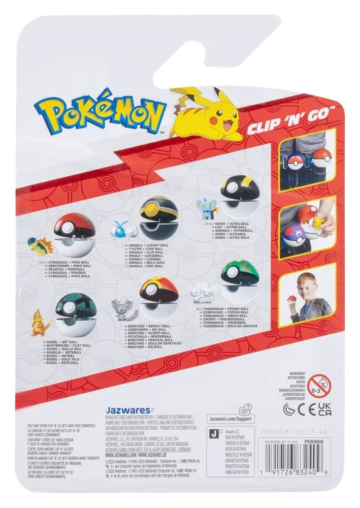 Pokémon Speelfiguur – Clip 'n' Go Cyndaquil met Poké Ball 2