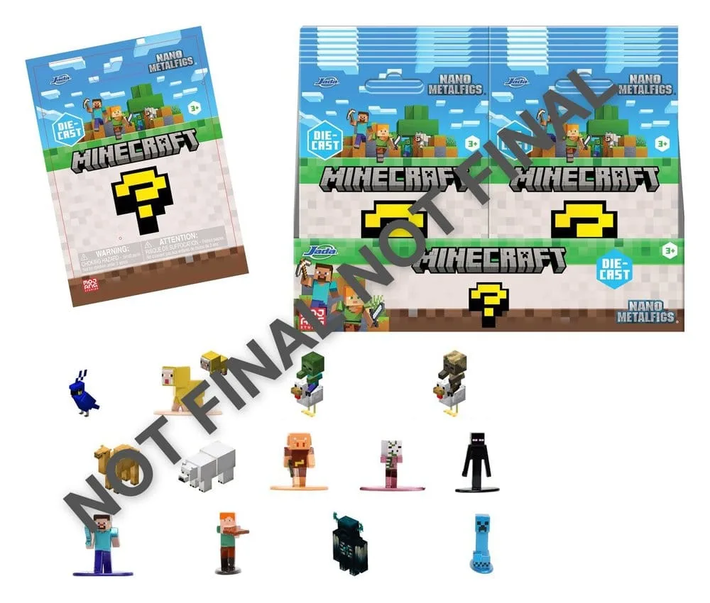 Minecraft Mini Figures – Nano Metalfigs 24 Blind Pack Display