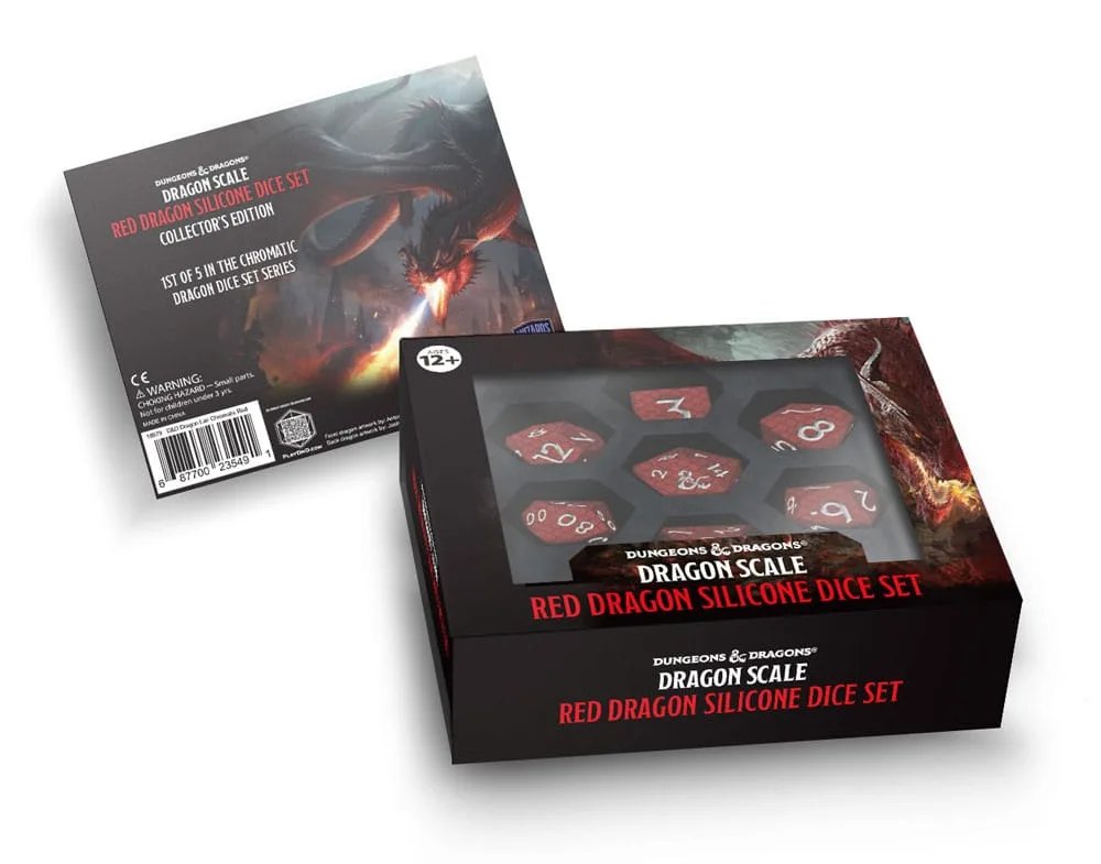 Dungeons & Dragons Dice Set – Dragon Scale Red 7 Pieces 4