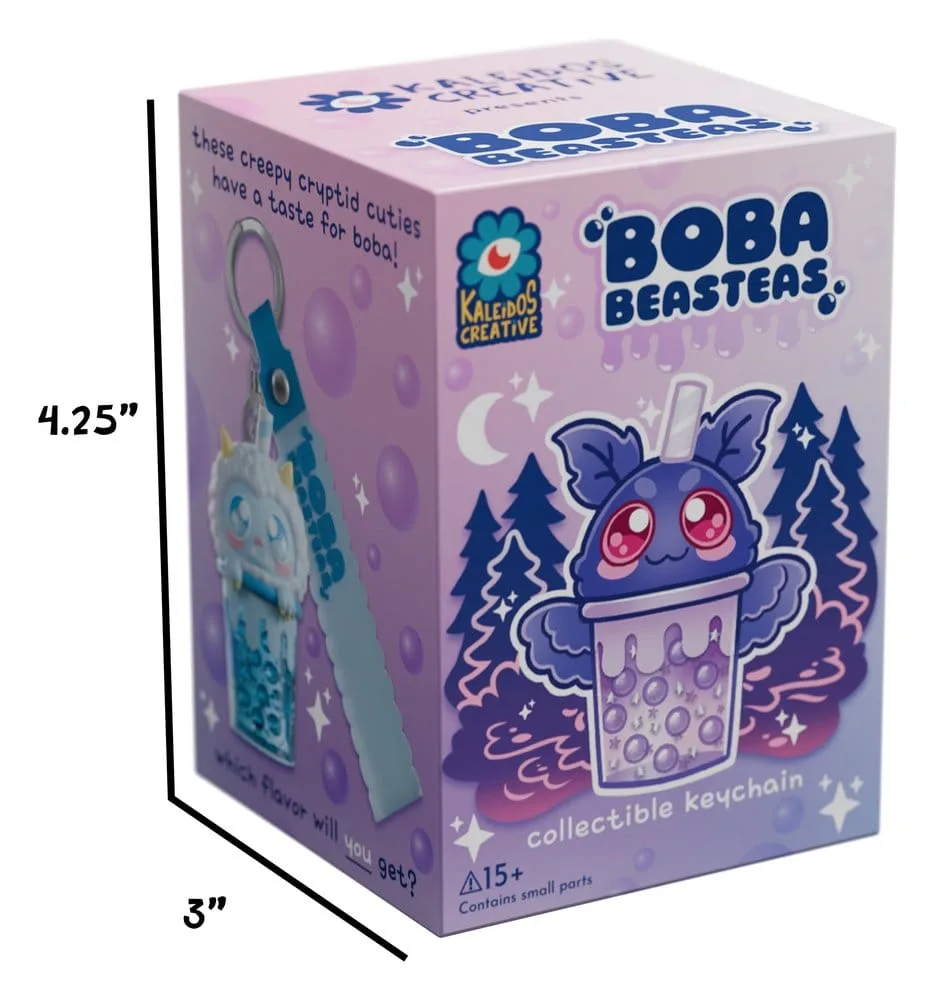 Boba Beasteas Keychain – Blind Box Display of 8 8 cm 2