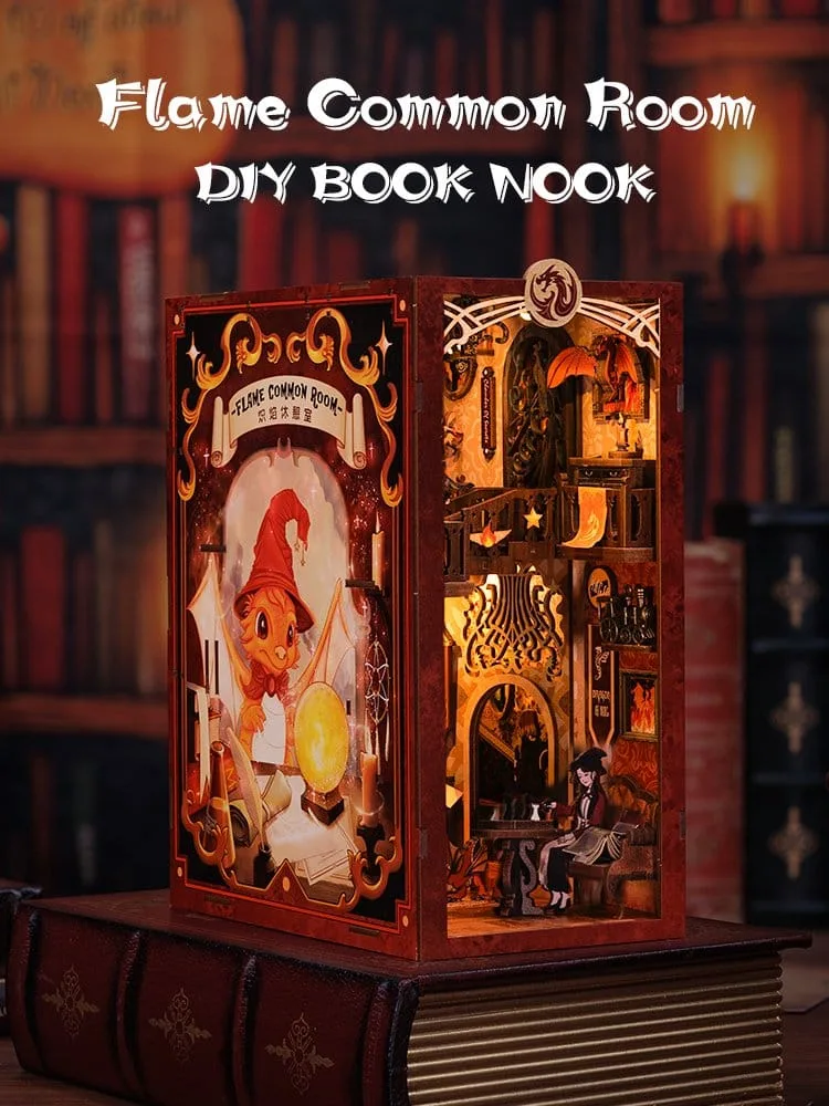 Flame Common Room Book Nook – CuteBee Wooden Puzzle 23 x 11 cm 17