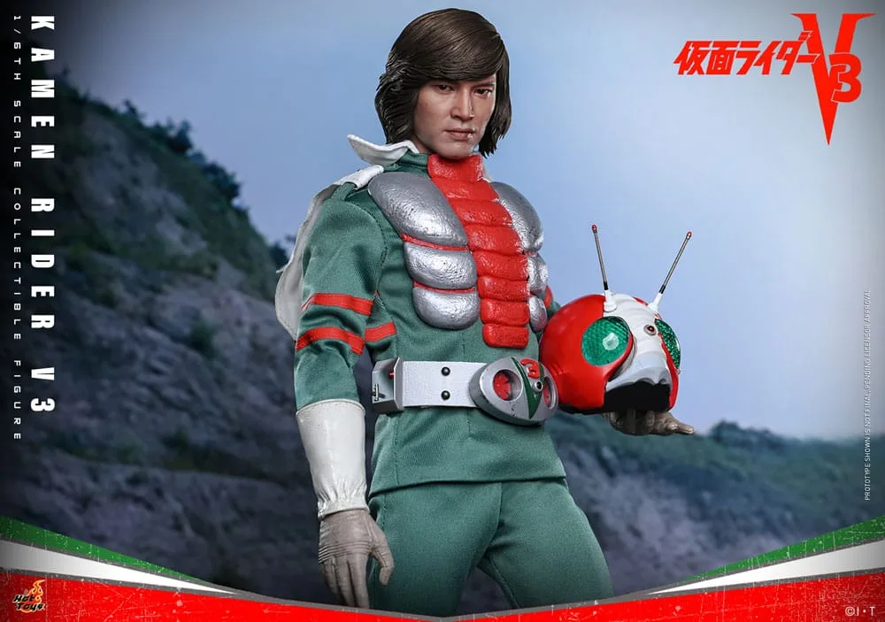 Kamen Rider Actionfigur – V3 mit LED-Augen 1:6 30 cm 12