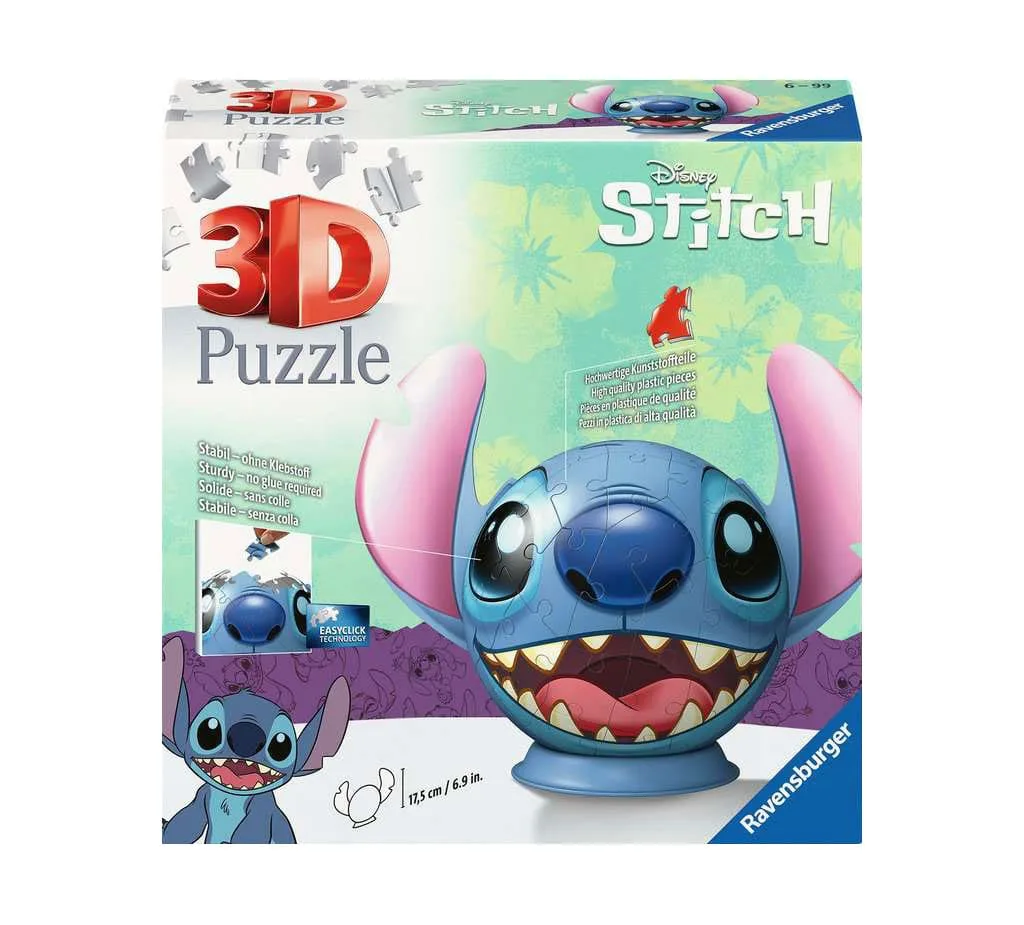 Lilo & Stitch 3D Puzzle – Ball with Ears 77 Pieces 13 cm 1