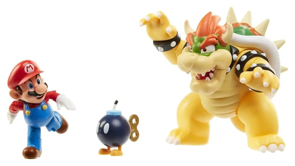 Super Mario actiefiguren – Mario vs Bowser Lava Battle 6–15 cm 2