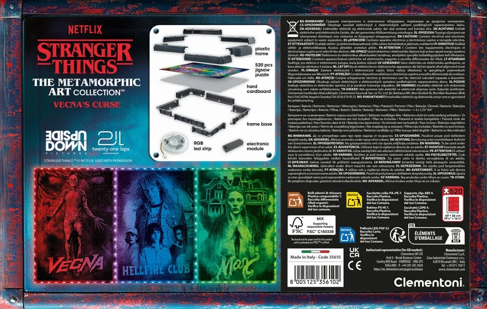 Stranger Things Jigsaw Puzzle – Vecna LED Effect 520 Pieces 3
