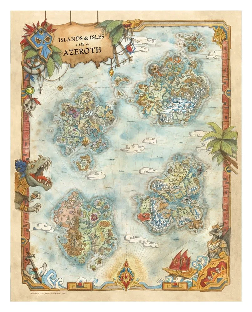 World of Warcraft Art Print Set – Limited Edition Maps 36 x 28 cm 2