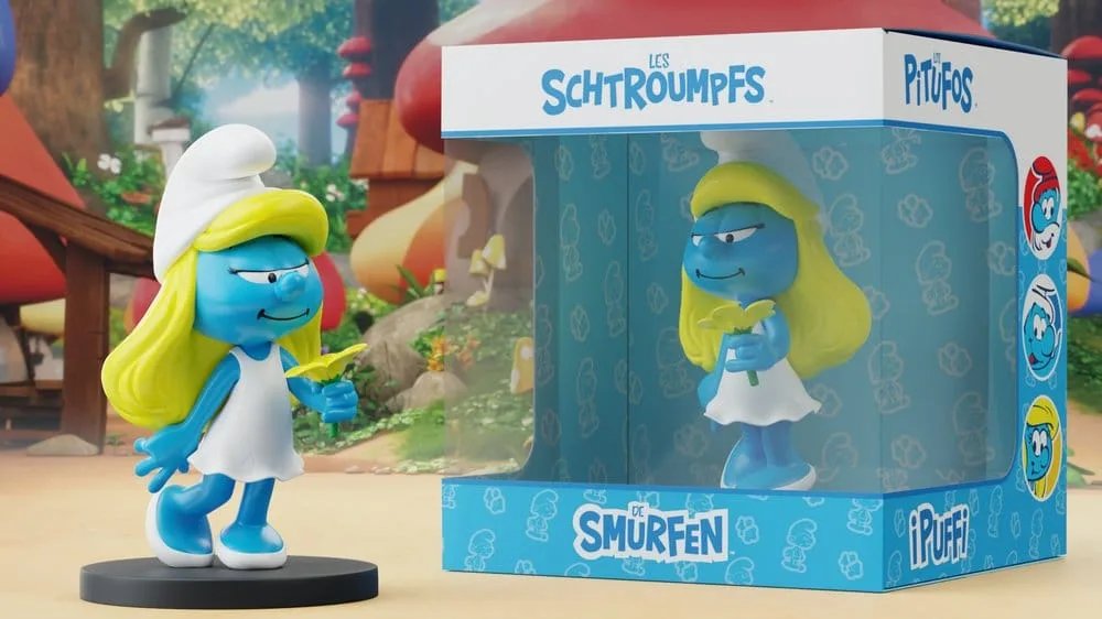 The Smurfs Statue – Smurfette with Flower 12 cm 3