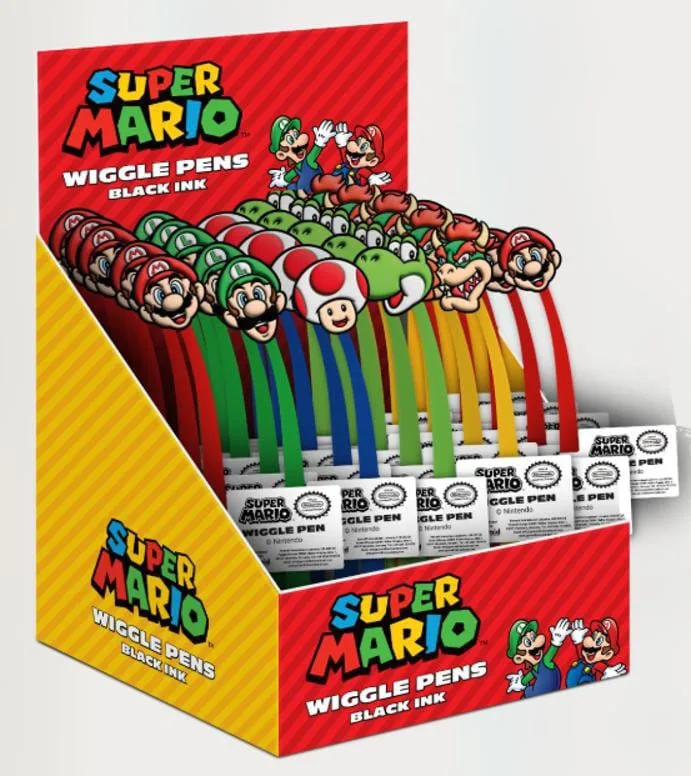 Super Mario Wiggle Pens – Character Designs 30-Piece Display