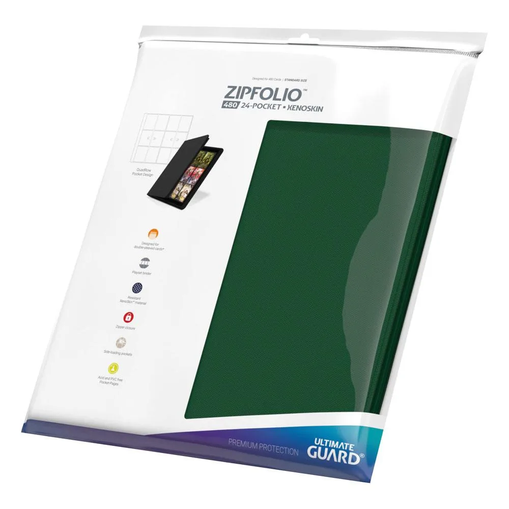 Ultimate Guard Card Binder – Green Zipfolio 480 Xenoskin 9