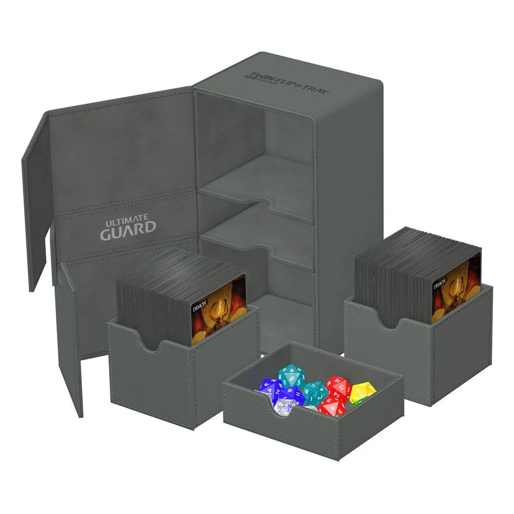Ultimate Guard Deck Box – Twin Flip’n’Tray 200+ Xenoskin Grey 5