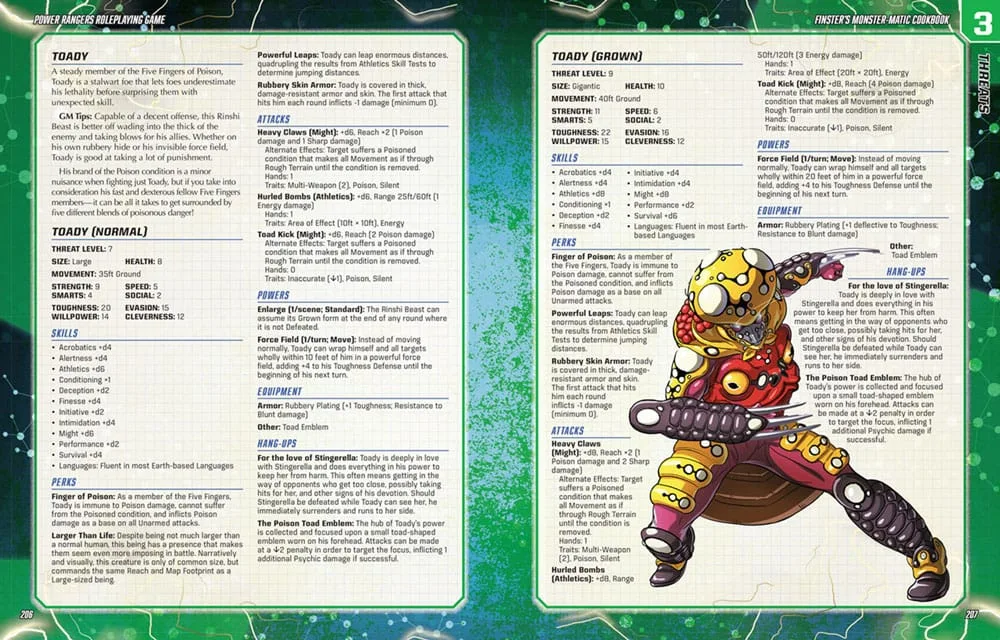 Power Rangers RPG Sourcebook – Finster’s Monster-Matic Cookbook 6