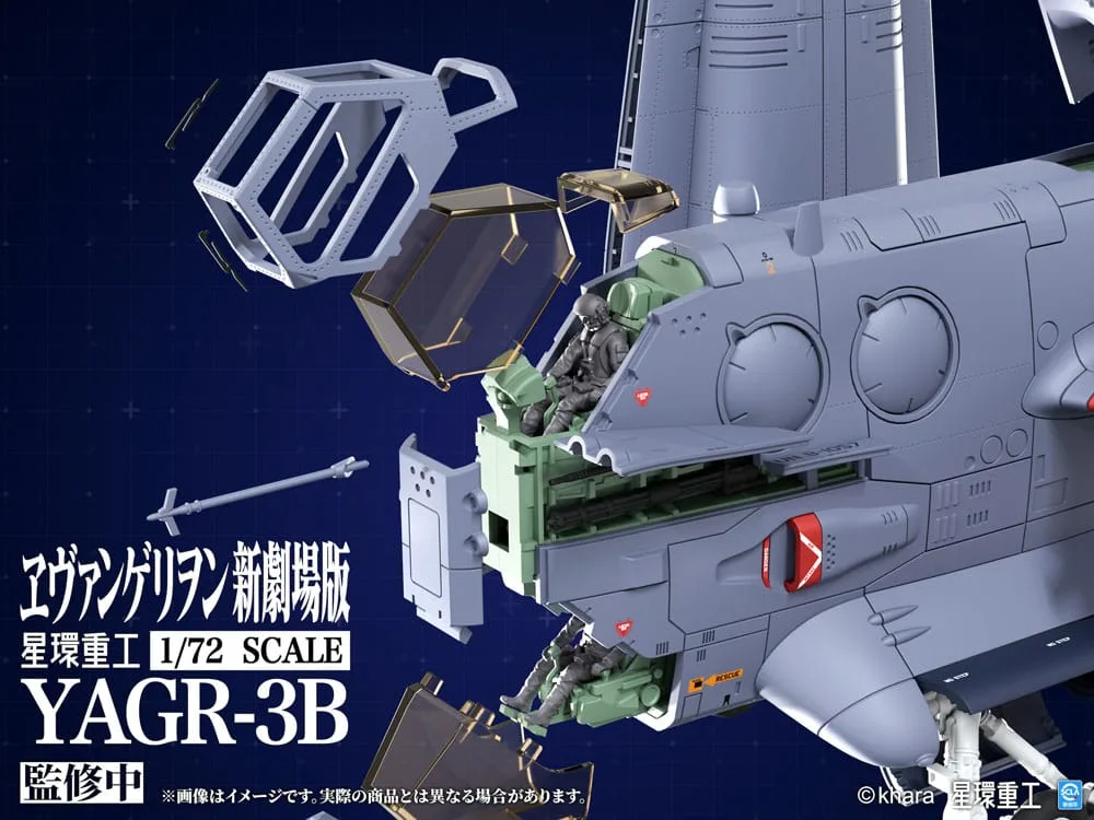 Evangelion Modelbouwset – YAGR-3B UNAF VTOL 1/72 14 cm 6
