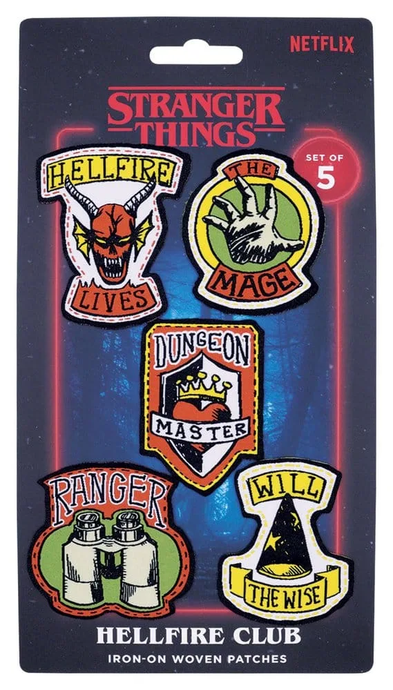 Stranger Things Fabric Patches – Hellfire Club 5-Pack