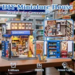 Miniature House Model Kit – Beika-cho Convenience Store 22 x 15 cm 12
