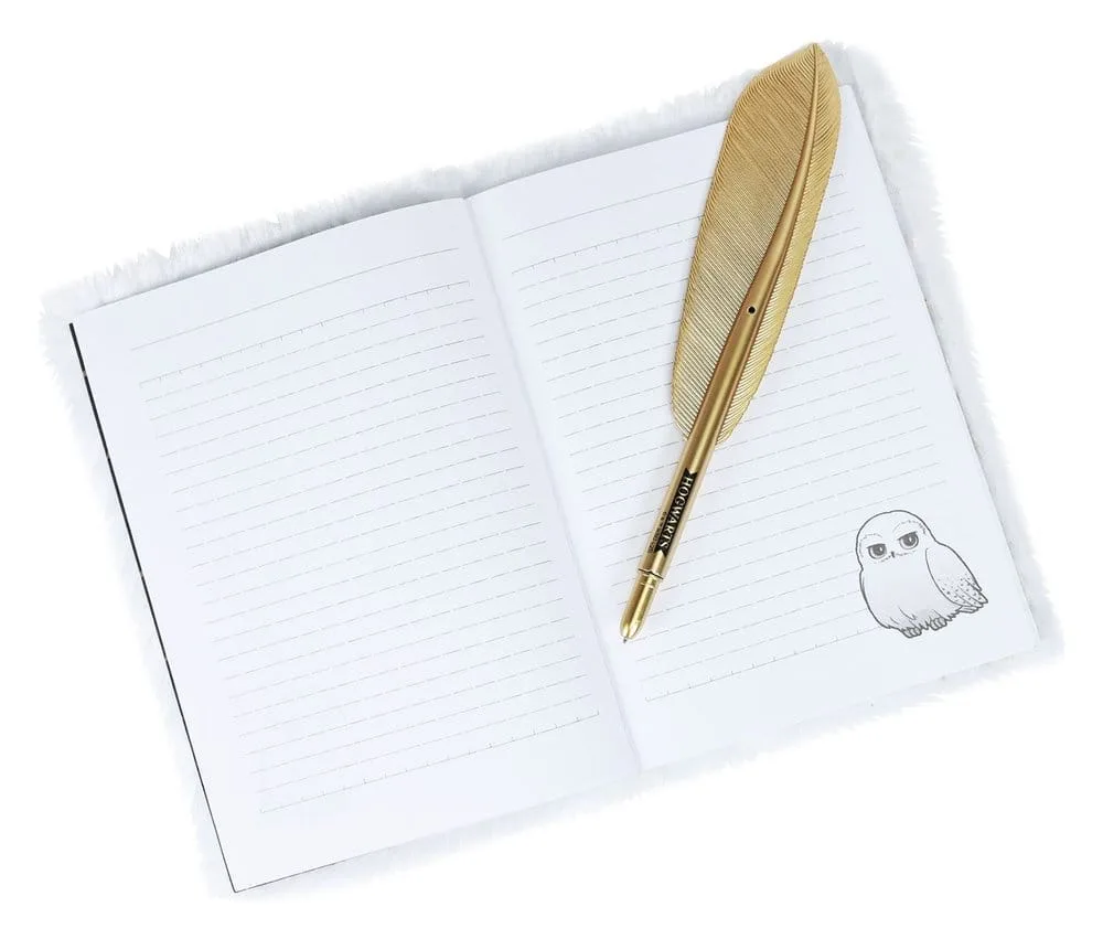 Harry Potter Plush Notebook Set – Hedwig with Pen 3