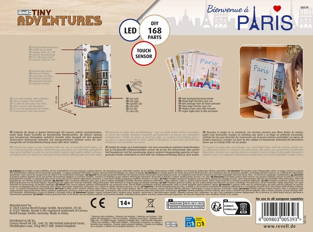 Paris Book Nook Diorama Kit – Tiny Adventures 23 cm 12