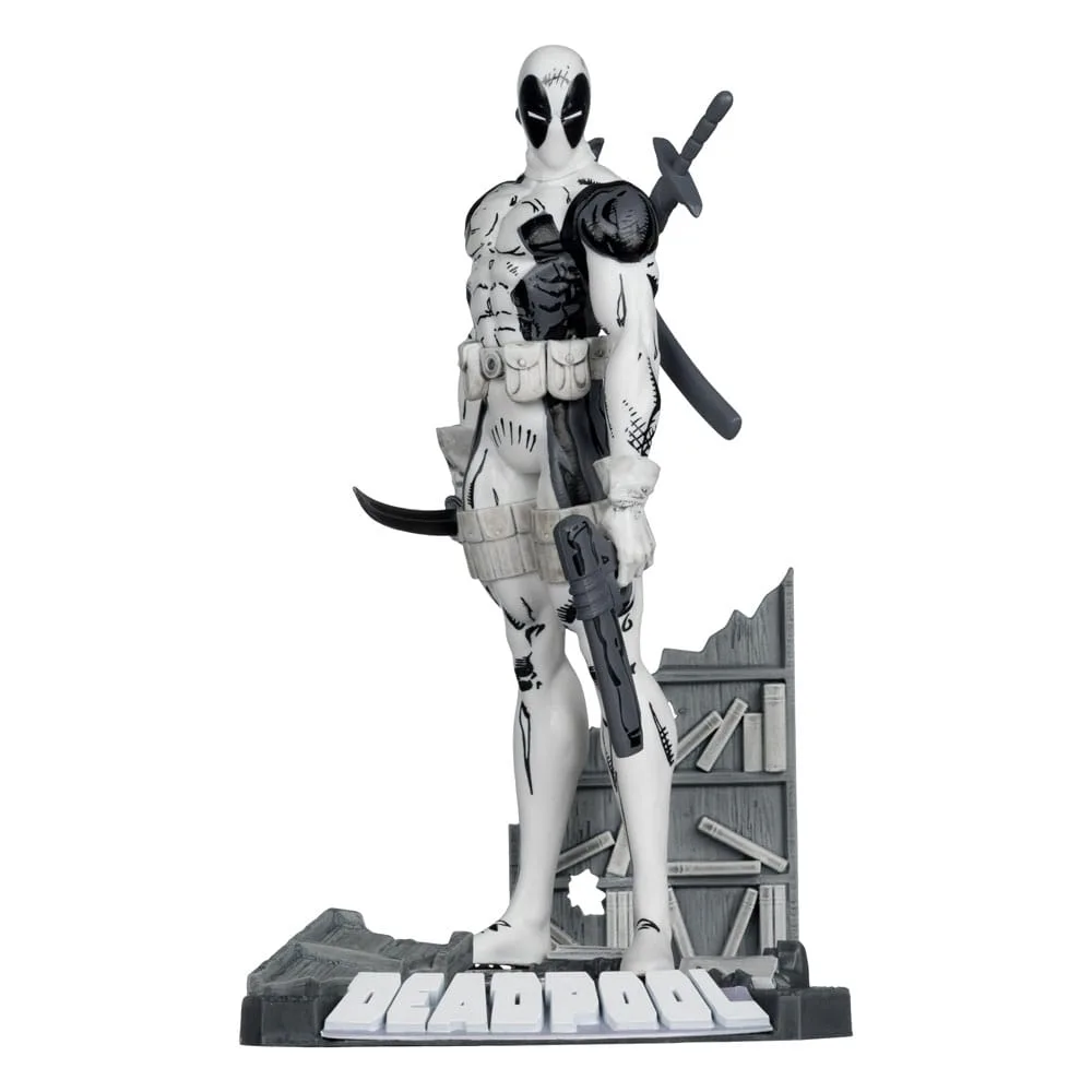 Marvel PVC Statue – Deadpool Line Art Gold Label 17 cm