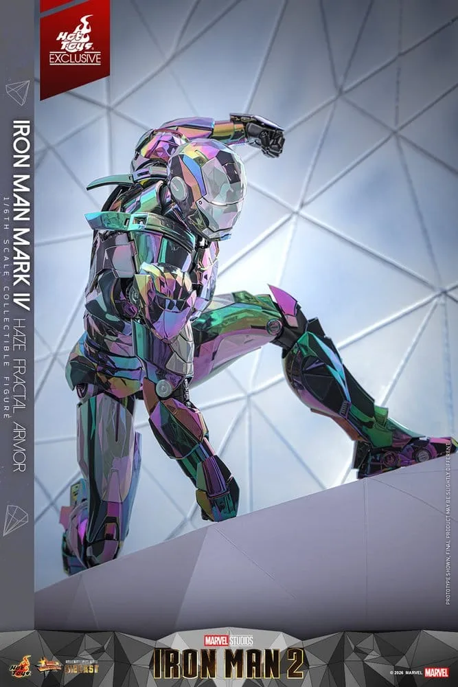 Iron Man 2 Action Figure – Mark IV Haze Fractal Armor 33 cm 7