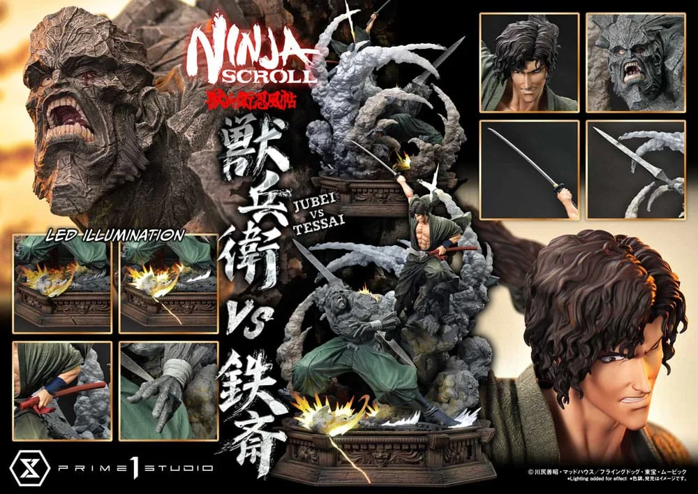 Ninja Scroll Statue – Jubei Versus Tessai 1/4 Scale 101 cm 4